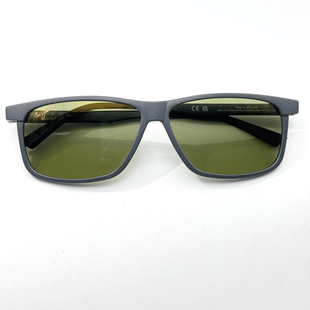 Maui Jim Sunglasses Pulama STG-BG MJ618-14 Gray Square Polarized Glass Lens 59mm